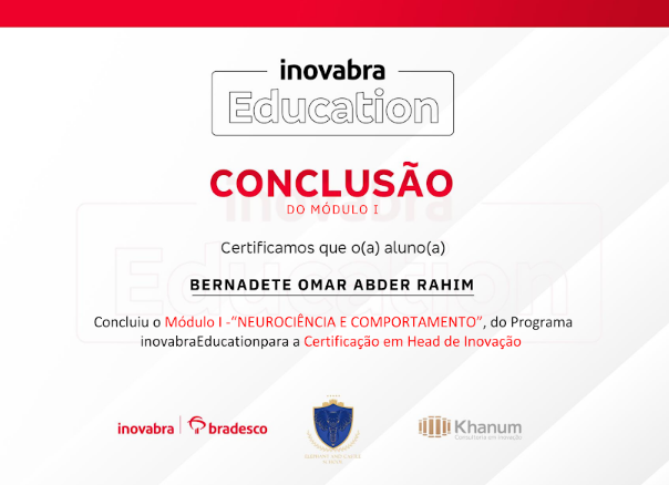 Certificado Inovabra Education